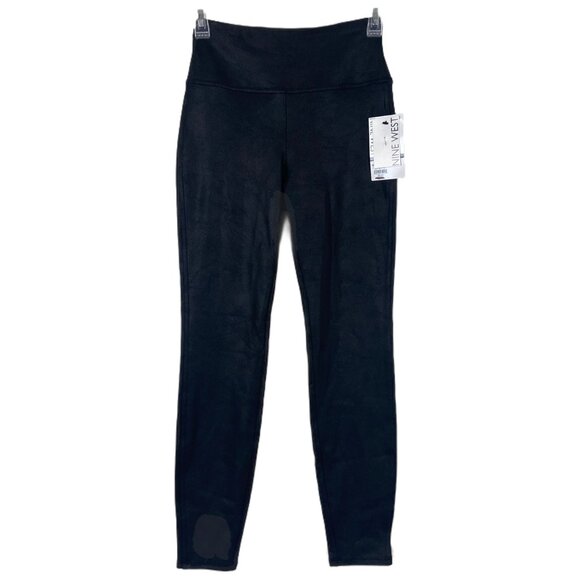 Nine West Imitation Leather Ponte Legging Dull Black Small - Picture 1 of 6